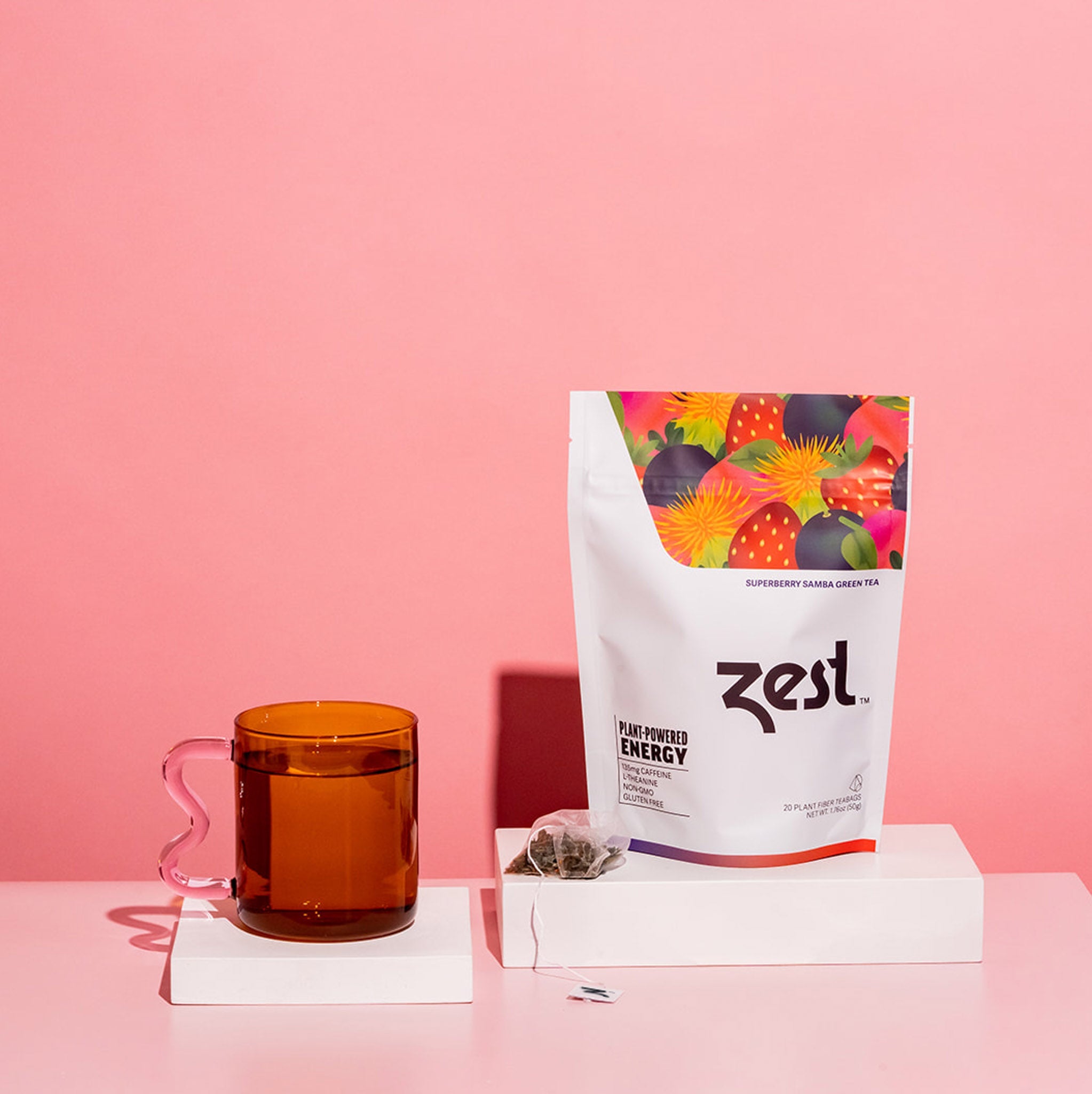 Zest Superberry Samba Plant-Powered Energy - High Caffeine Tea Bags ...